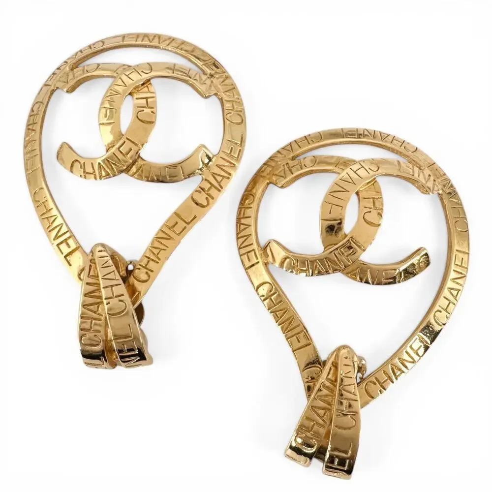 Chanel Cc Logo Clip-On Earrings Metal #266497C12B